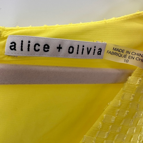 Alice + Olivia Angela Tirred Deep V-Neck Midi Dress Size 10 - Picture 5 of 9